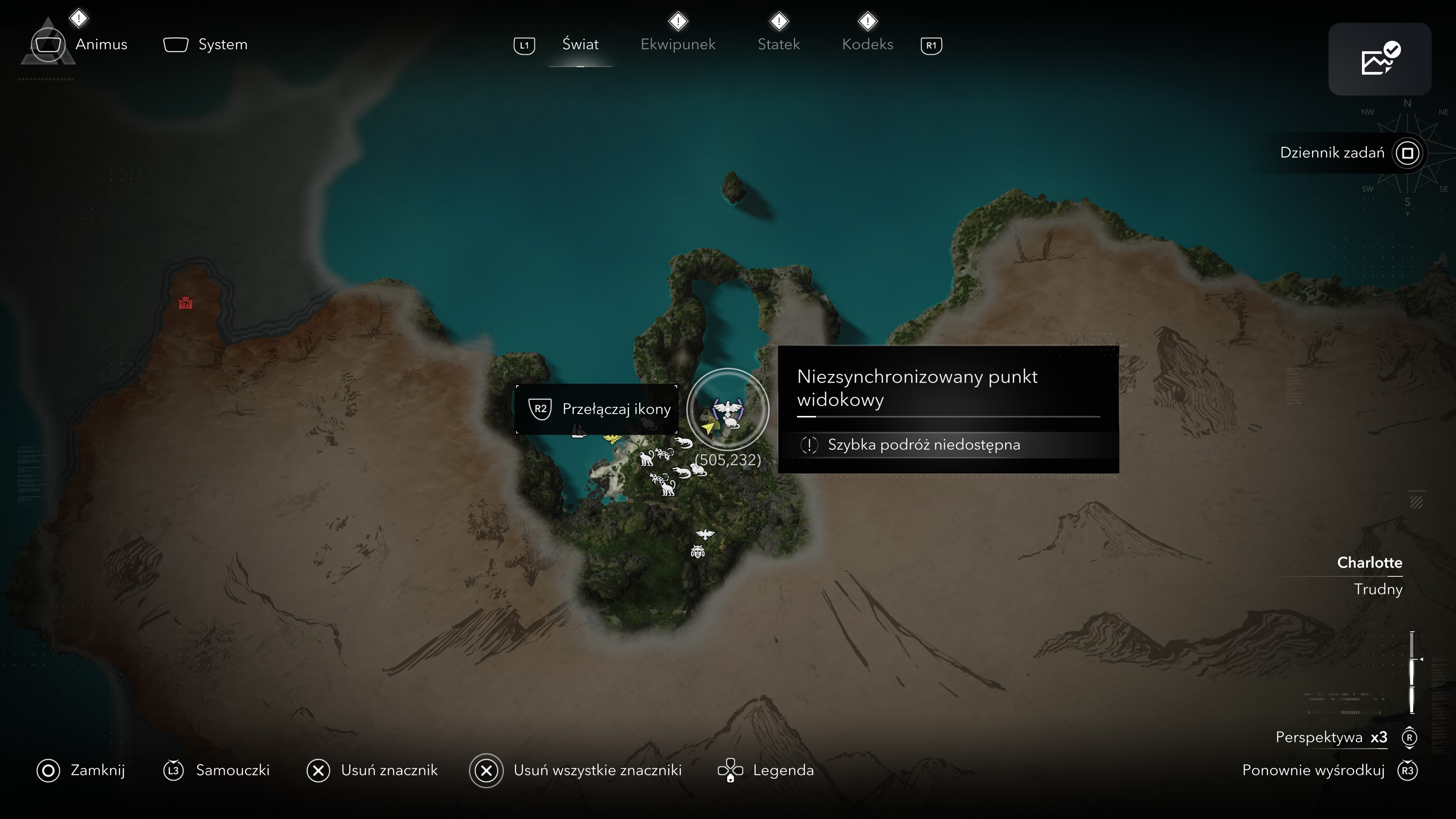 Assassin's Creed Black Flag Resynced - Wieże synchronizacyjne, punkty widokowe na Long Bay