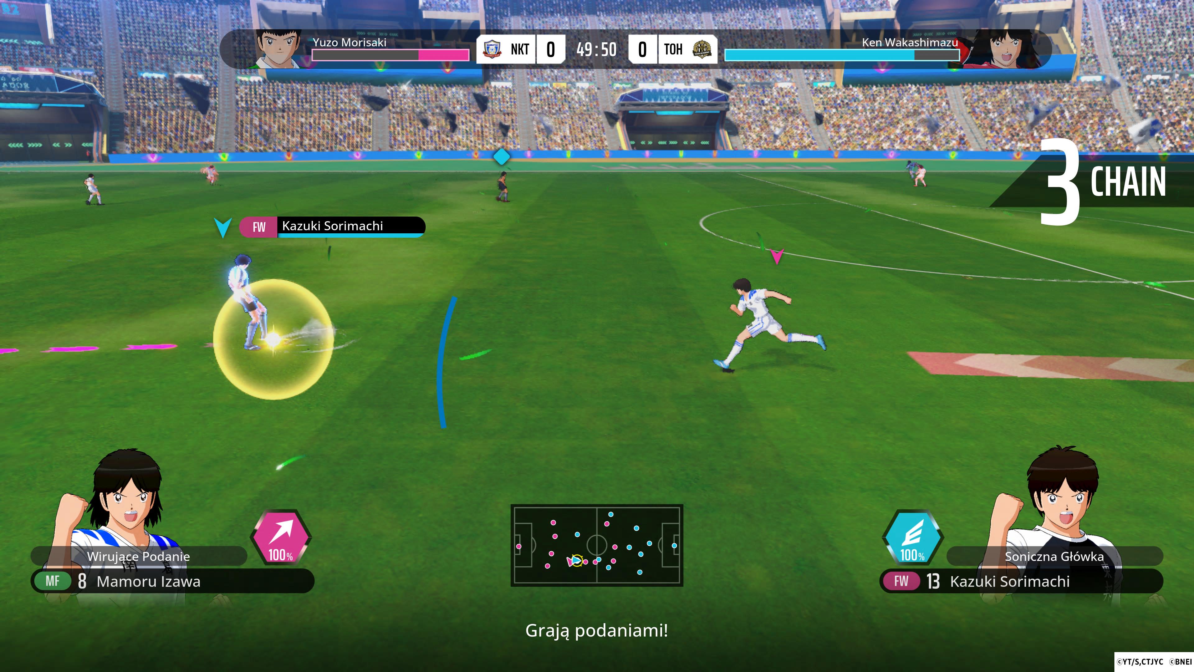 Captain Tsubasa 2: World Fighters - recenzja gry. Akcaj w grze NKT vs TOH