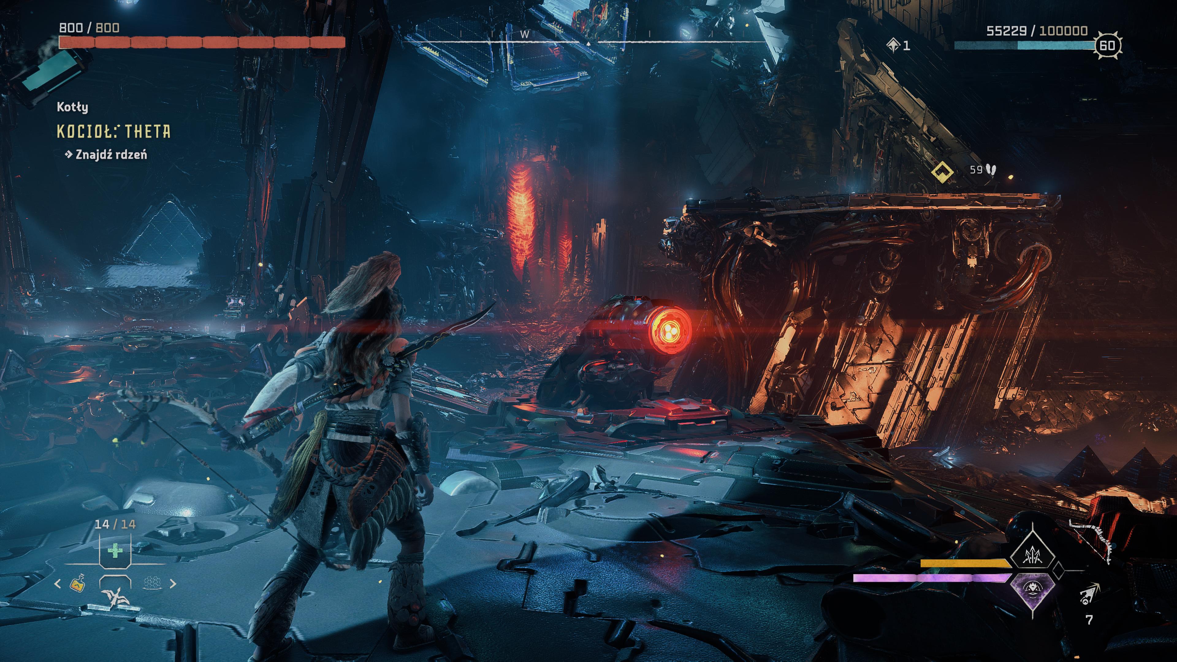 Horizon Forbidden West Burning Shores - Kocioł THETA: mosty, łącza sieciowe, płyta, żabiak alfa