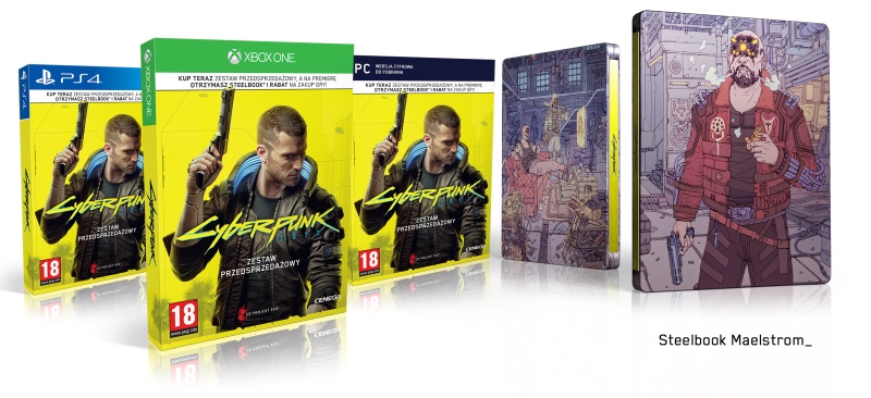 Cyberpunk 2077 otrzyma różne steelboki. Dystrybutor zapowiada Zestawy Przedsprzedażowe