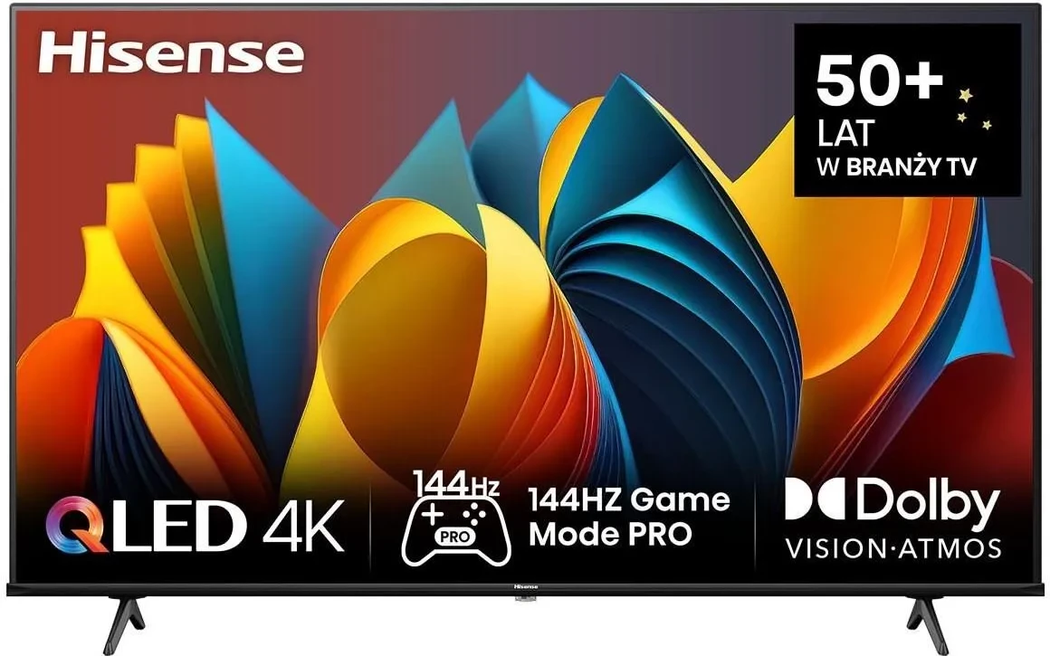 Promocja na telewizor Hisense 43", QLED 60 Hz, VRR + soundbar 120 W za 1 zł - 1600 zł (rabat 378 zł)