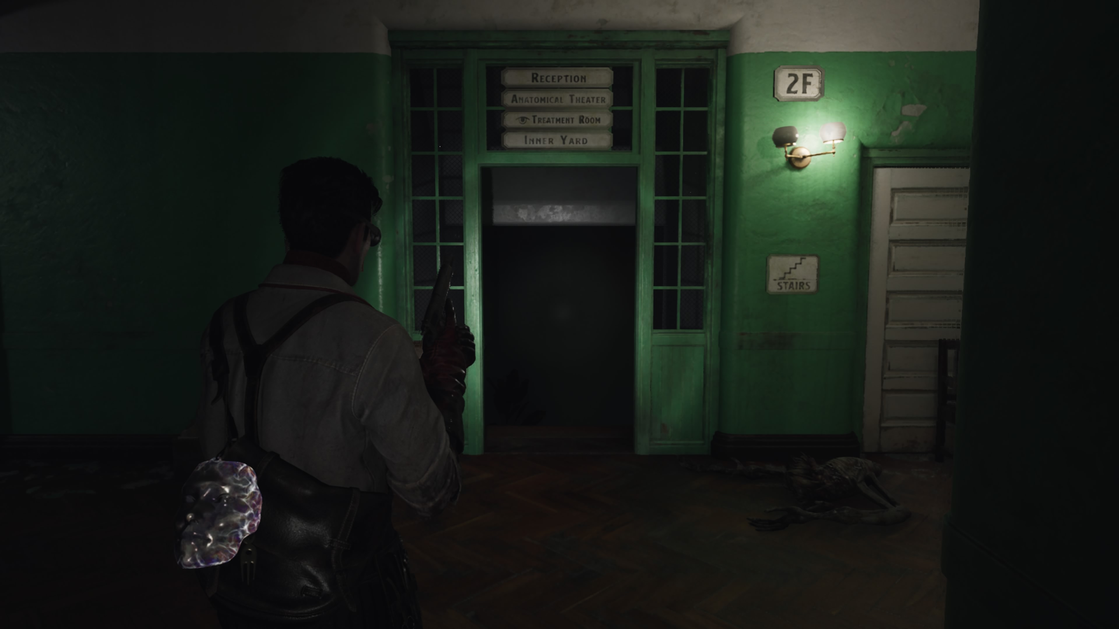 The Sinking City 2 - Szpital Akeley Memorial: lustrzane drzwi, teatr anatomiczny, ciało Faye, Pryzmat, symbole