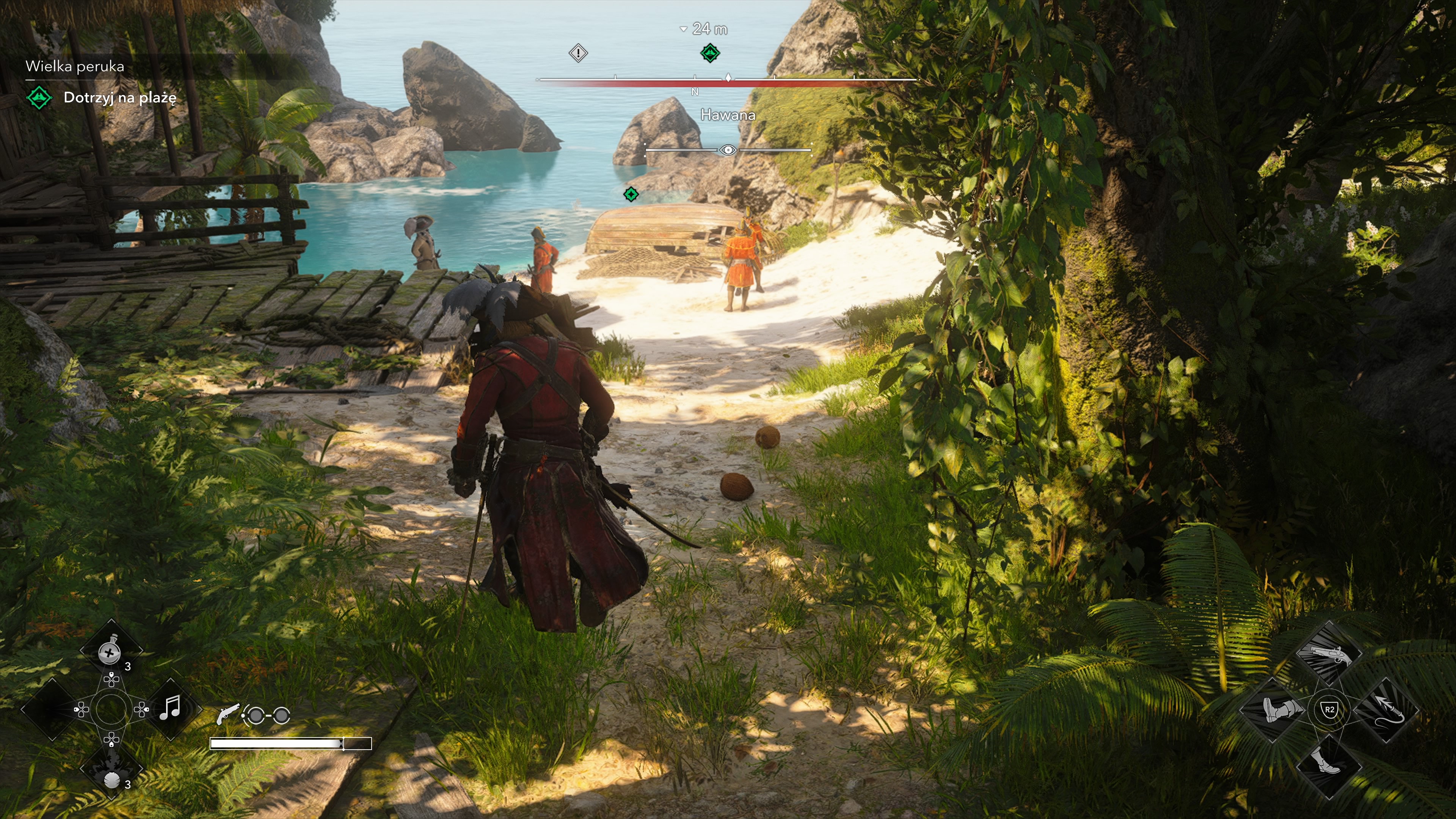 Assassin's Creed Black Flag Resynced - Wielka peruka: domek dziadka, plaża, adwokat, ukryte złoto