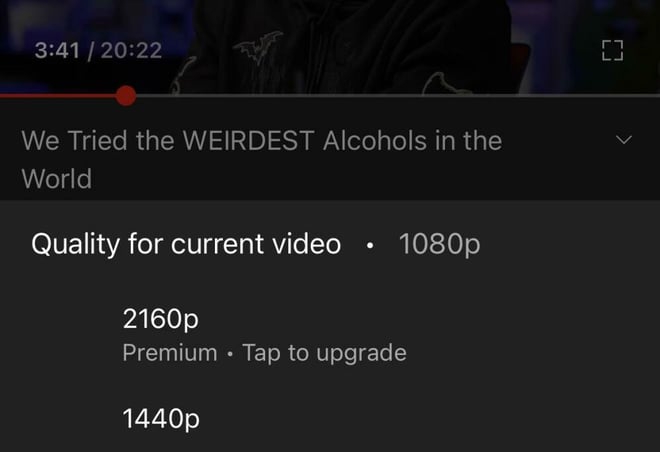 YouTube Premium 4K