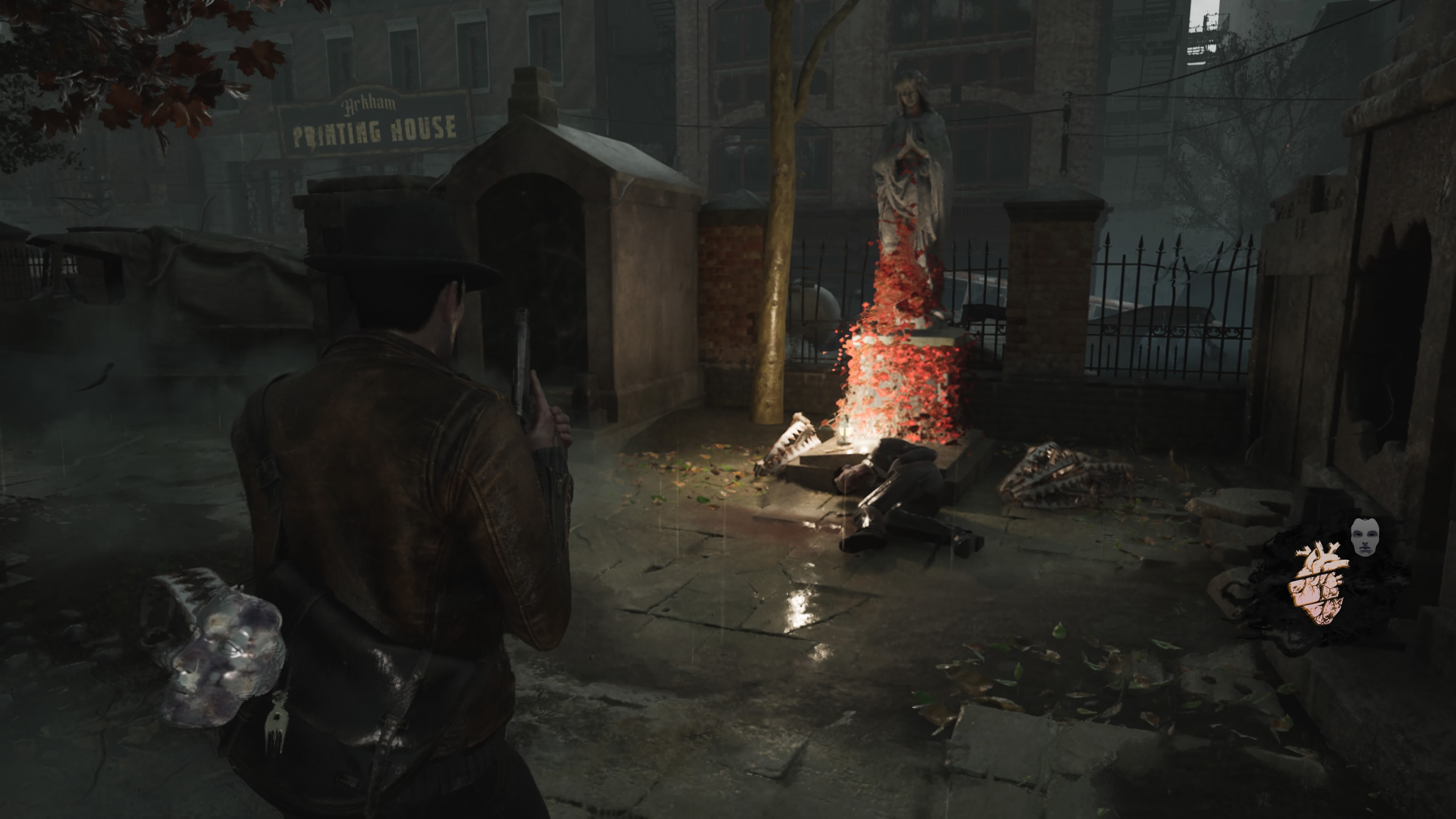 The Sinking City 2 - Droga do hotelu: kościół, cmentarz, benzyna, zębatki, strzelba, remiza, drukarnia