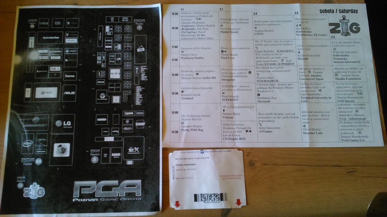 Mapa targów, rozkład paneli oraz wejściówka na PGA.