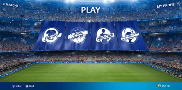 Aplikacja PlayStation F.C. UEFA Champions League dostępna na PS4