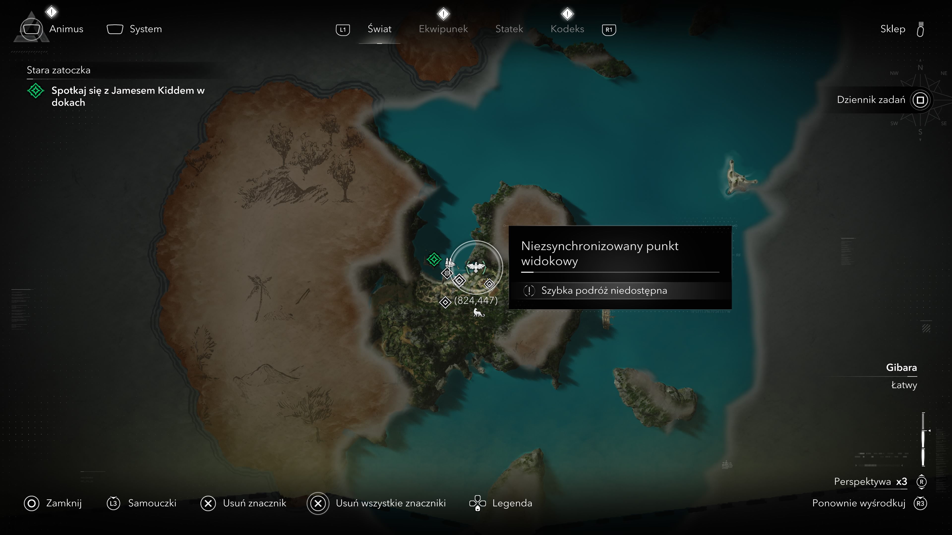 Assassin's Creed Black Flag Resynced - Wieże synchronizacyjne, punkty widokowe na Wielka Inagua