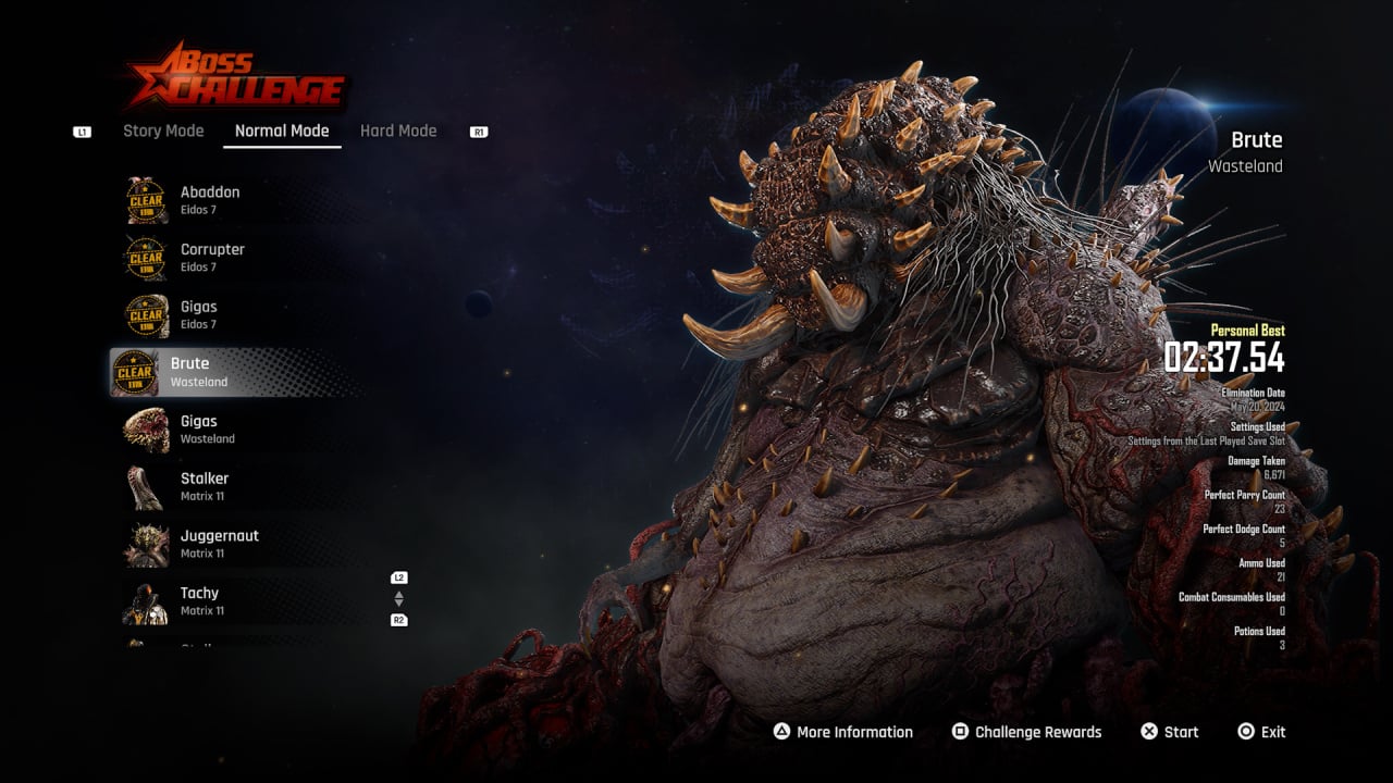 Stellar Blade Wyzwanie w Boss Challenge