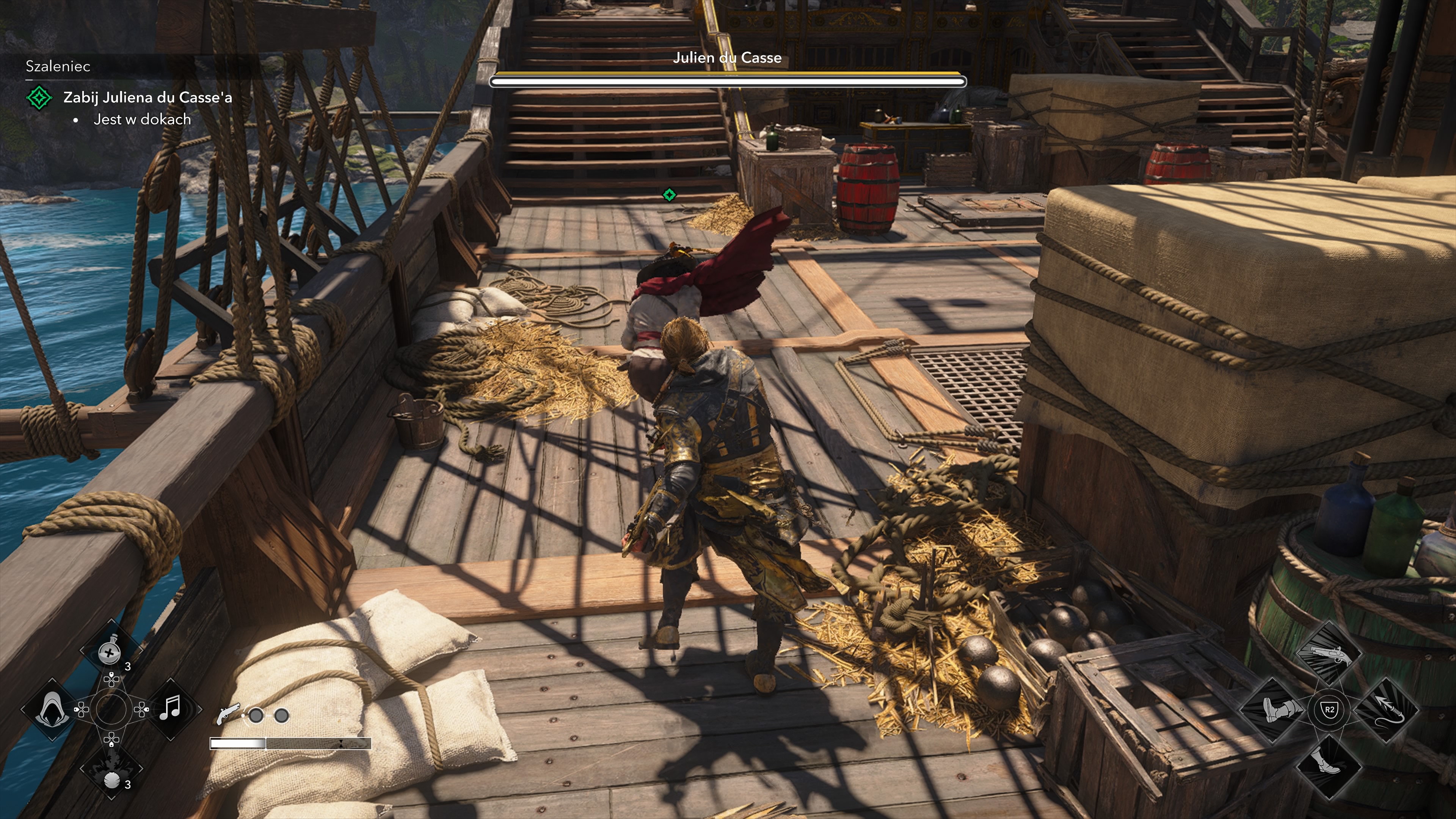 Assassin's Creed Black Flag - Szaleniec: Julien du Casse, posiadłość Templariusza, doki