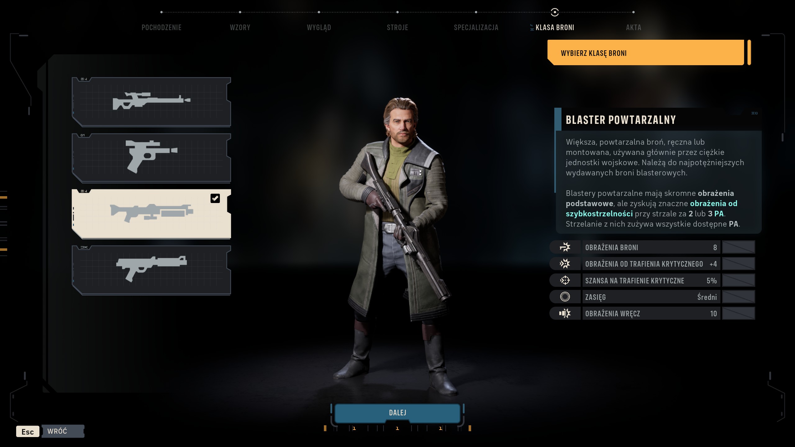 Star Wars Zero Company - Najlepsza klasa broni: blaster, karabin i pistolet, które wyposażenie najlepsze?