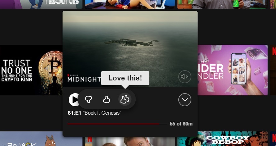 Netflix system podwójnego kciuka