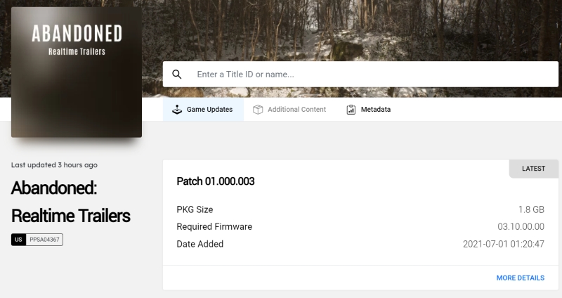 Abandoned: Realtime Trailers już na serwerach Sony. Wkrótce poznamy prawdę o grze