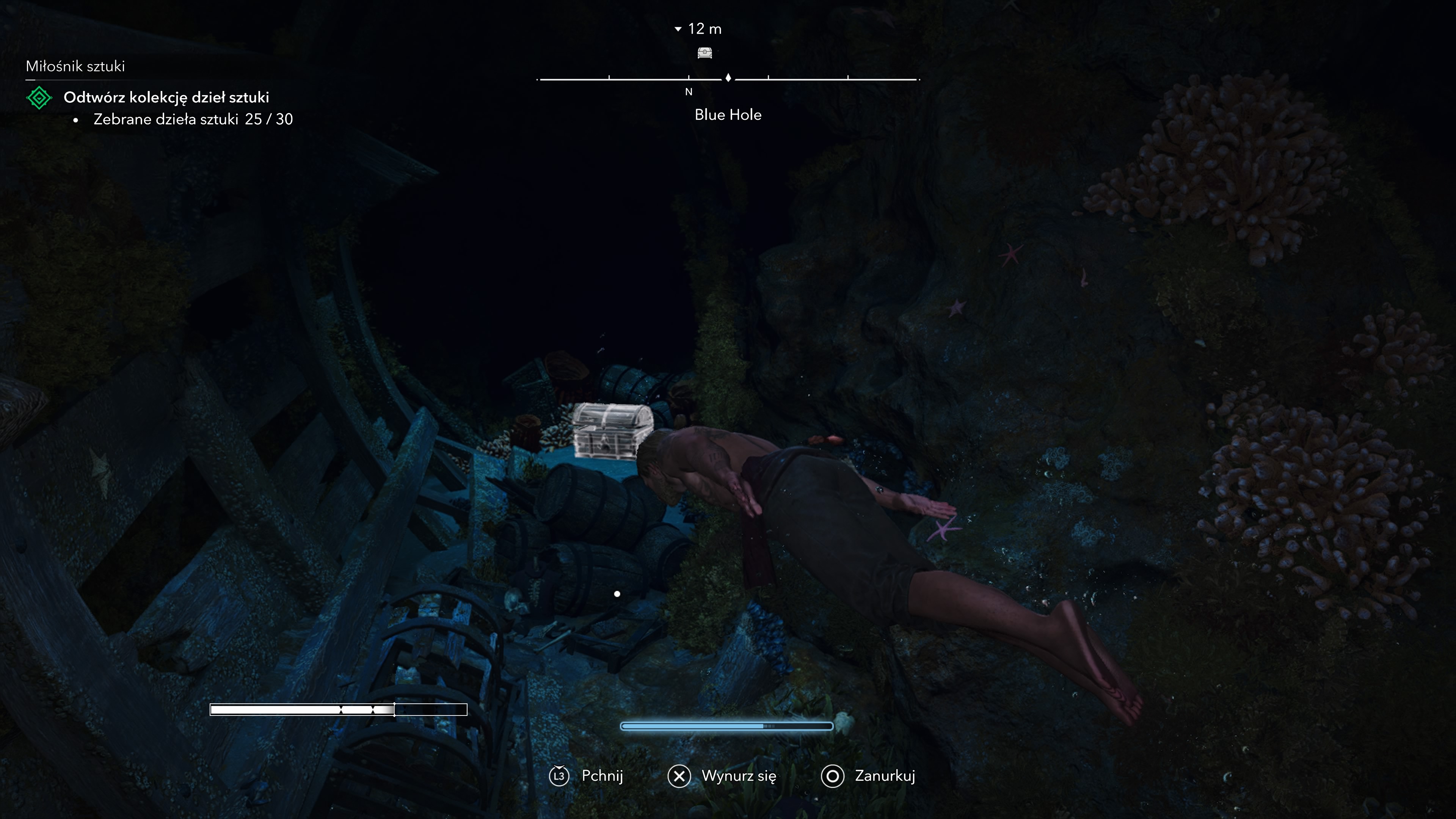 Assassin's Creed Black Flag Resynced - Blue Hole: skrzynie i sekrety