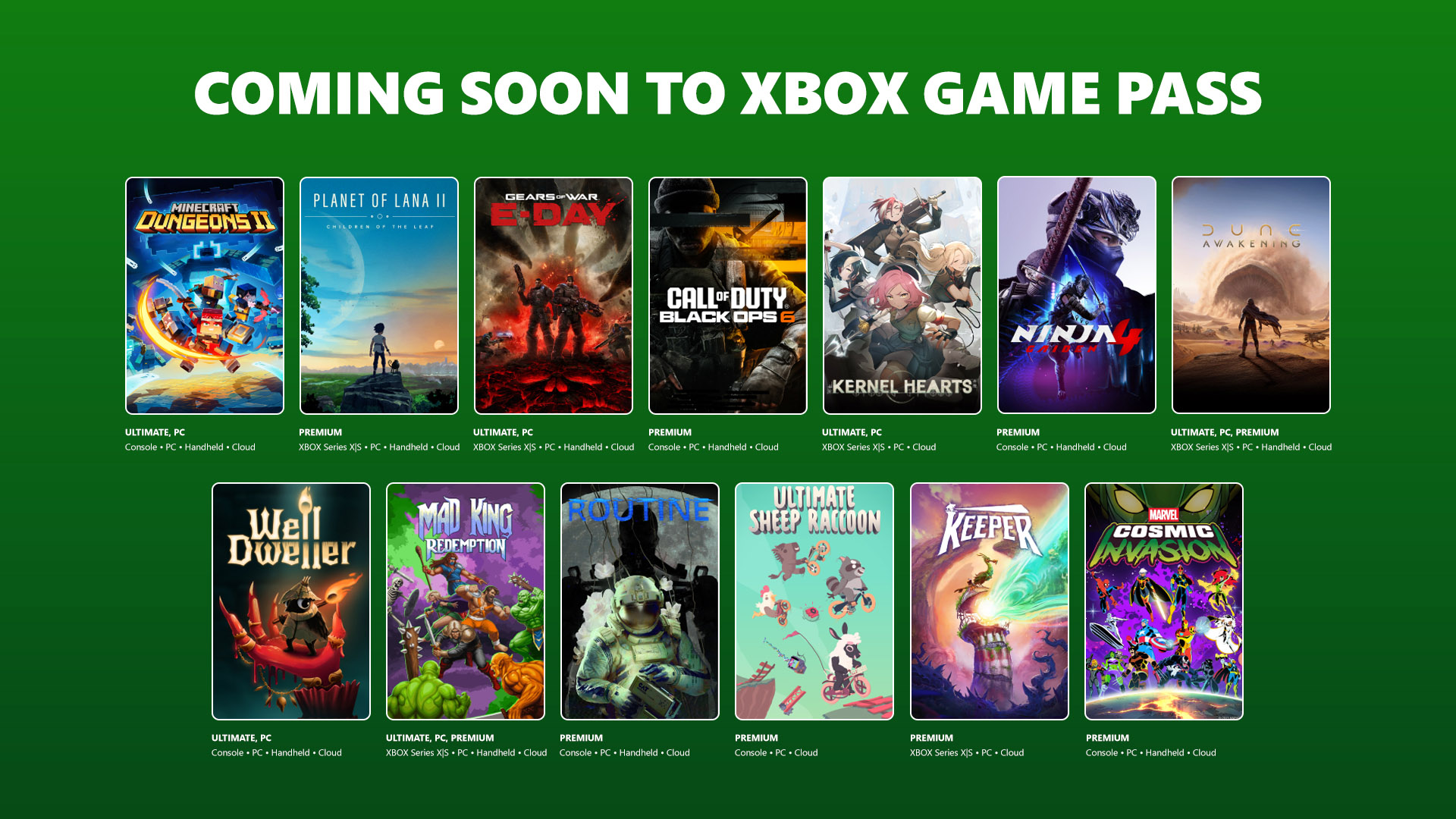 Xbox Game Pass wrzesień październik 2026