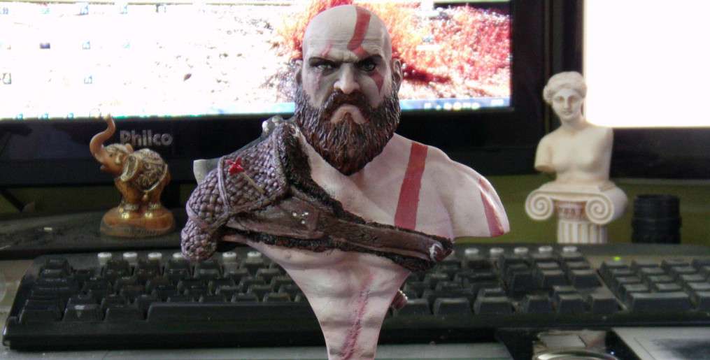Fan wykonał piękne popiersie Kratosa z God of War