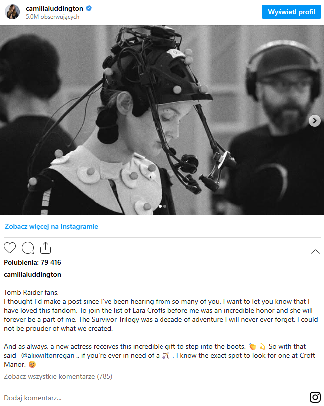 Lara Croft z Tomb Raider Legacy of Atlantis ujawniona. To główna aktorka Cyberpunk 2077