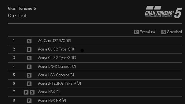 Oficjalna lista tras i samochodów w GT5