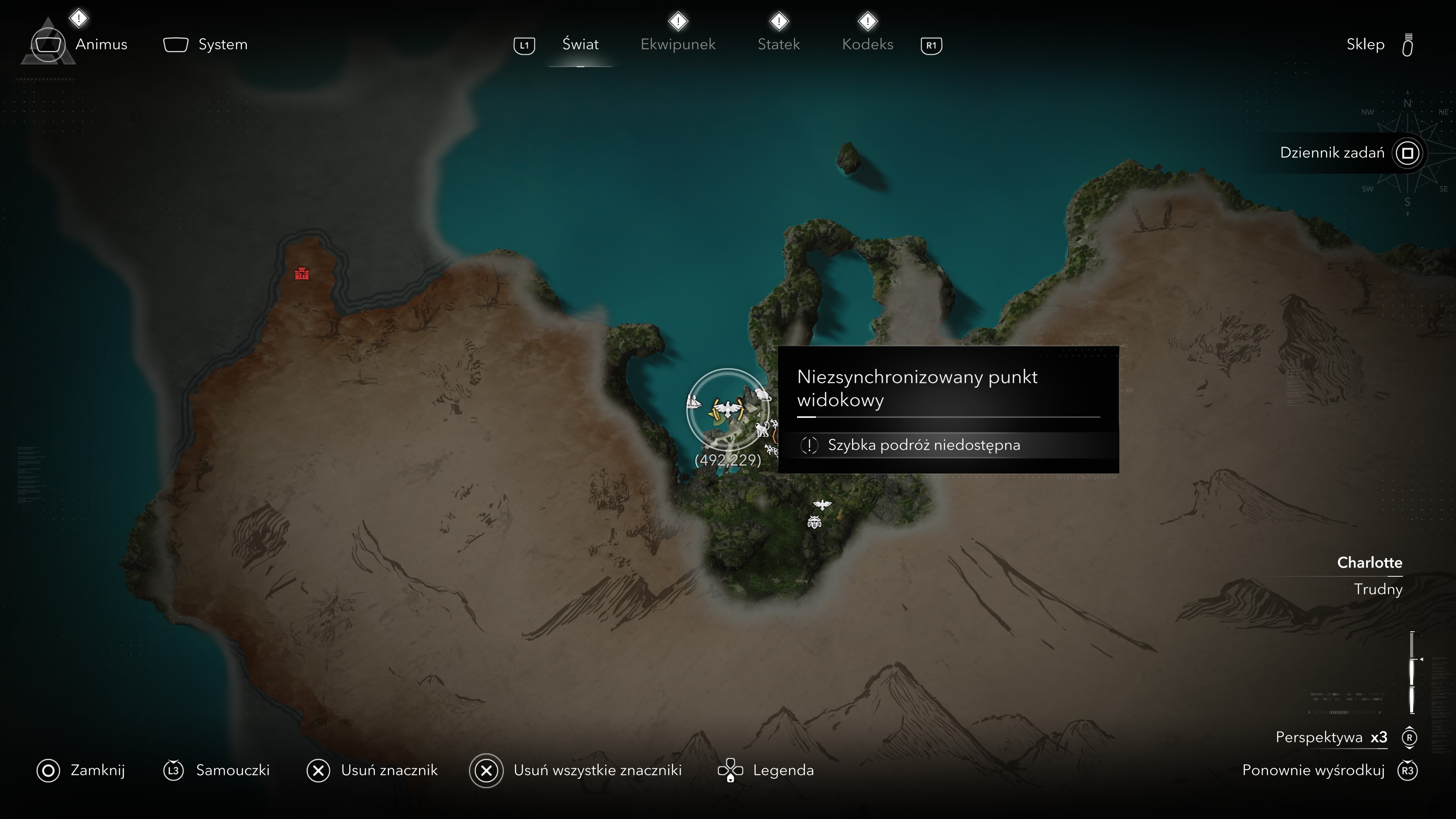 Assassin's Creed Black Flag Resynced - Wieże synchronizacyjne, punkty widokowe na Long Bay