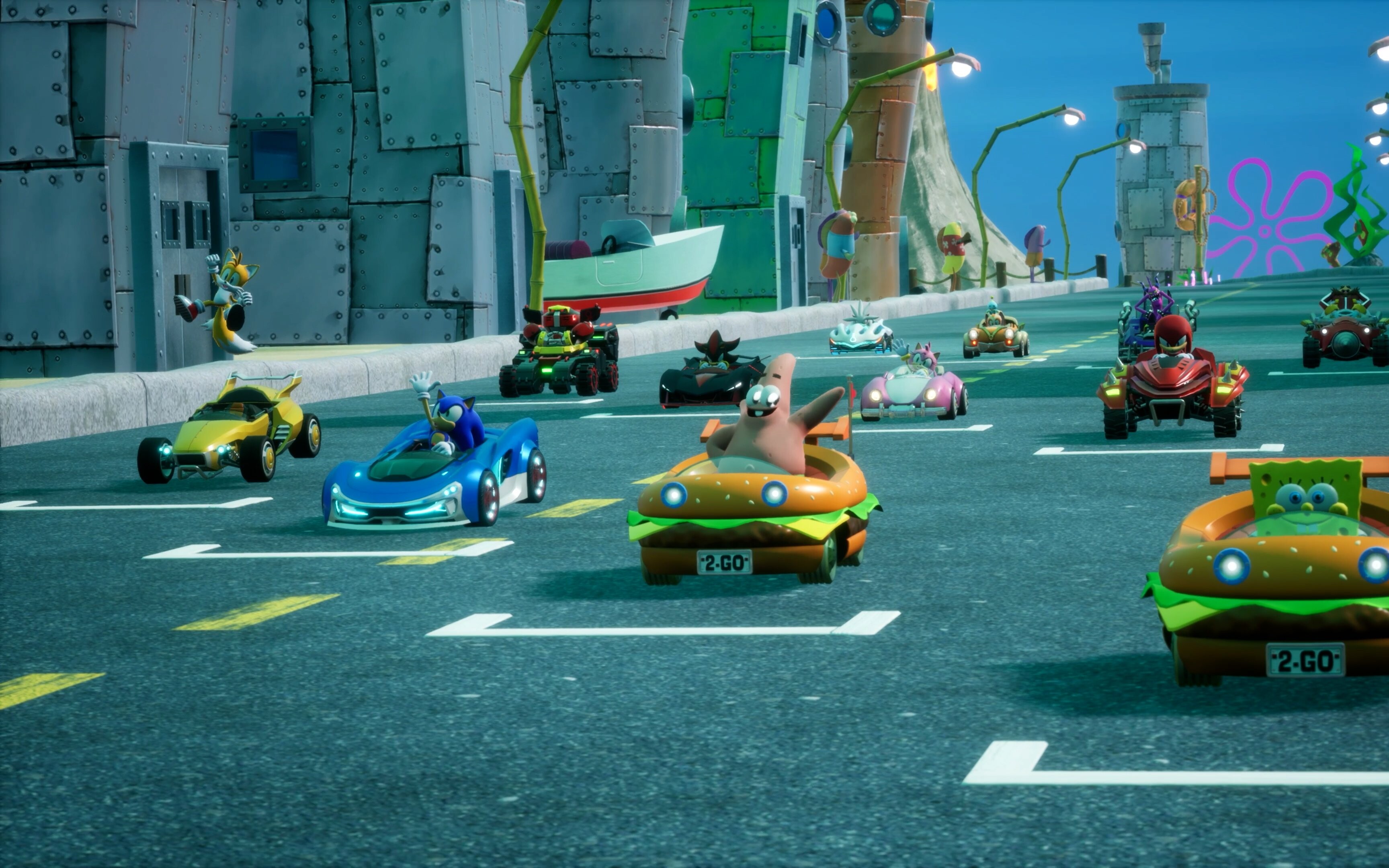Sonic Racing CrossWorlds - Spongebob i Patryk Rozgwiazda DLC