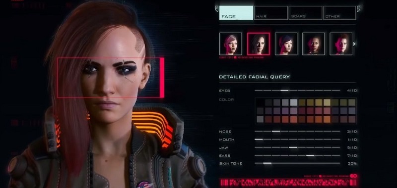 Cyberpunk 2077 a kreator postaci. Gracze spędzili tysiące godzin na tworzeniu V