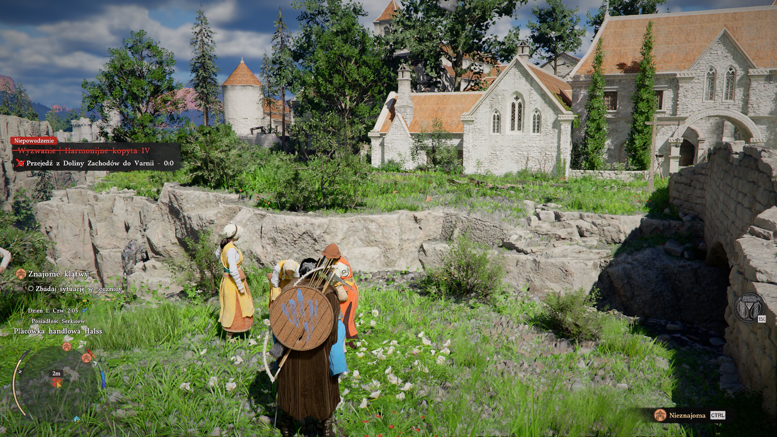 Crimson Desert - Znajome klątwy: towarzysz Szarogrzywy, lecznica, Halsius, duchowni