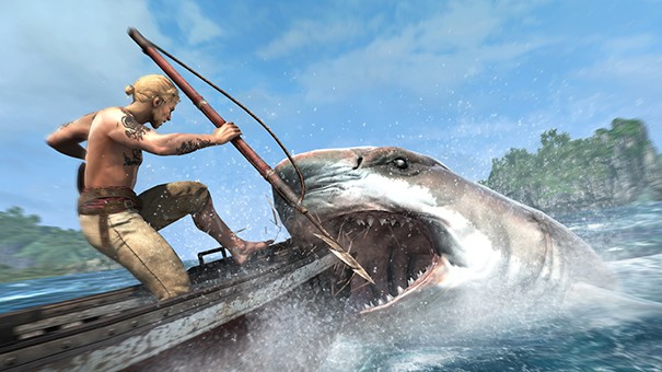 W Assassin&#039;s Creed IV: Black Flag zmierzymy się także z ogromnymi rekinami