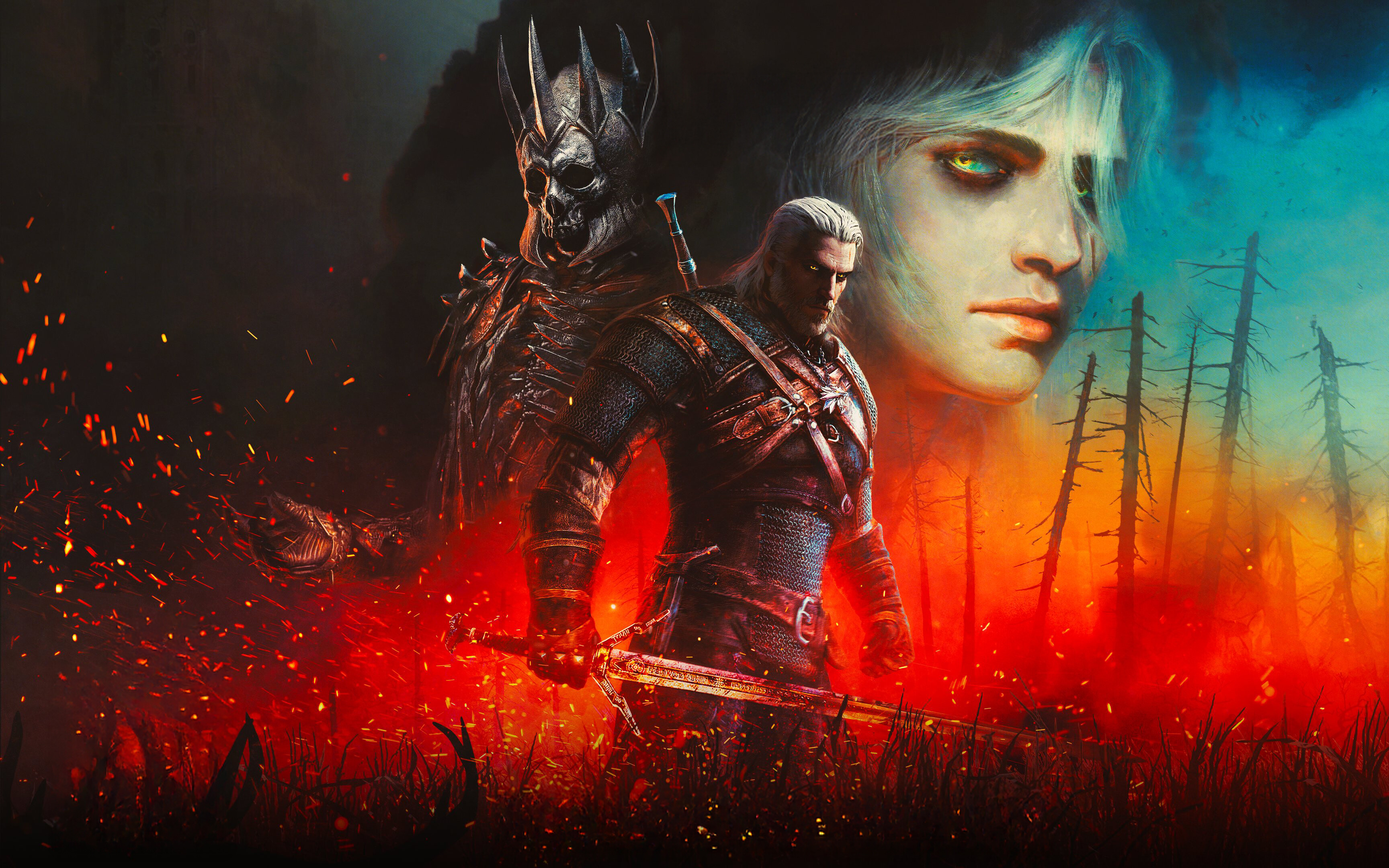 Wiedźmin 3 10 rocznica key art no logo