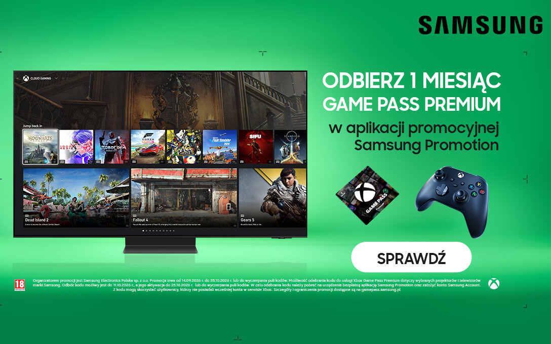 Kup Samsunga, dostaniesz Xbox Game Pass w prezencie. Promocja trwa!