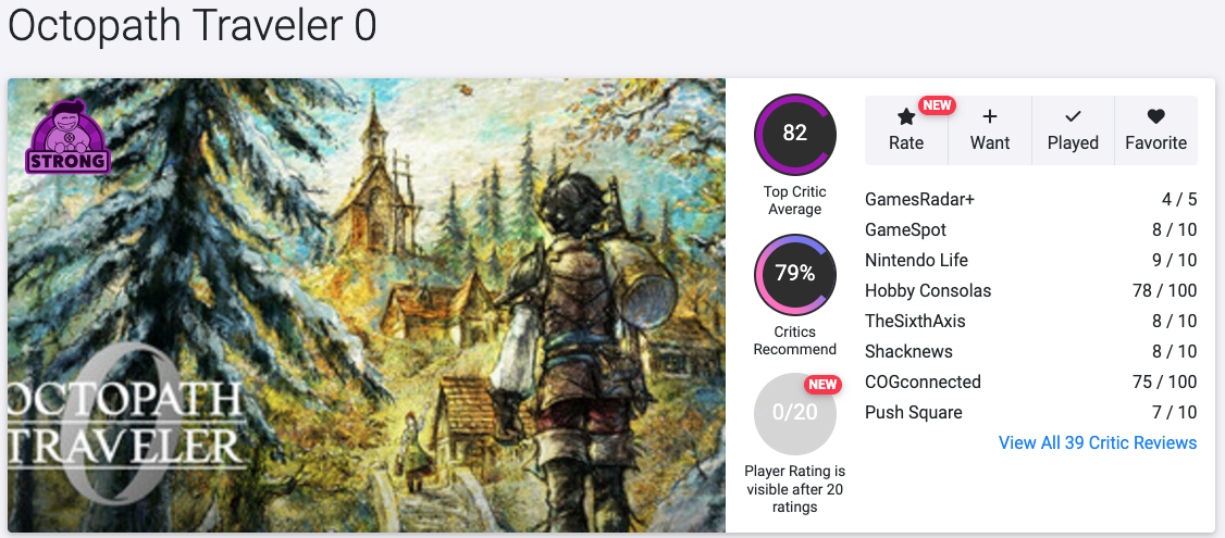 Octopath Traveler 0 - recenzje Opencritic
