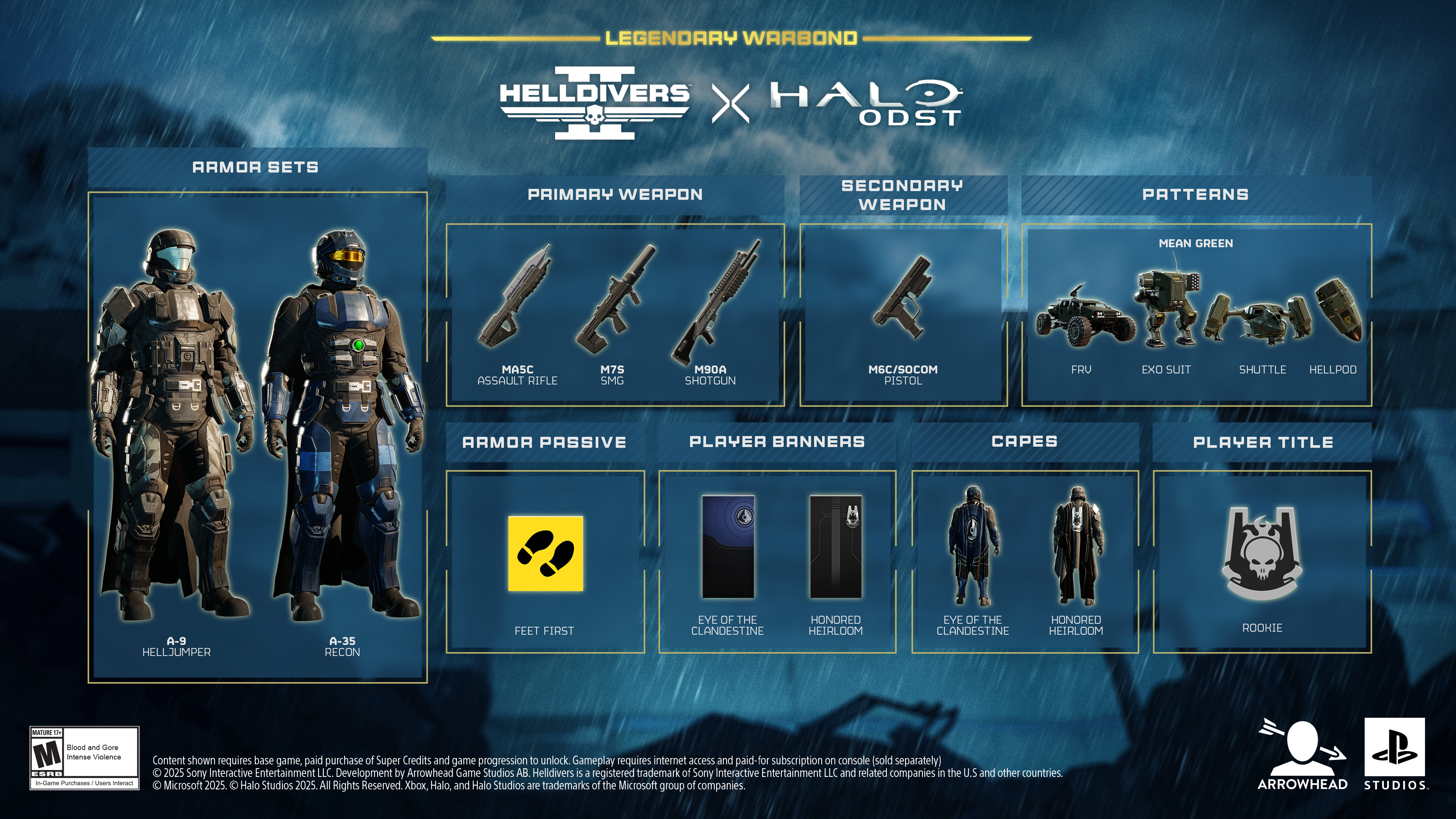 Helldivers 2 x Halo: ODST warbond content