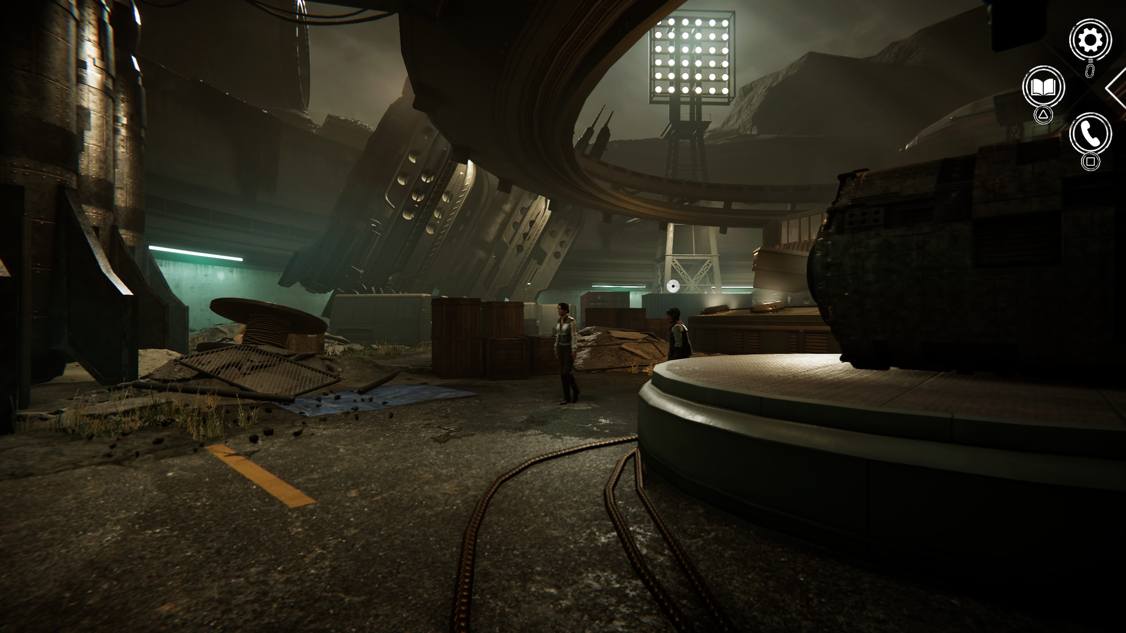 Syberia Remastered - Kosmodrom: pijany żołnierz, Borys, maszyna, sterowiec, platforma startowa, konsola