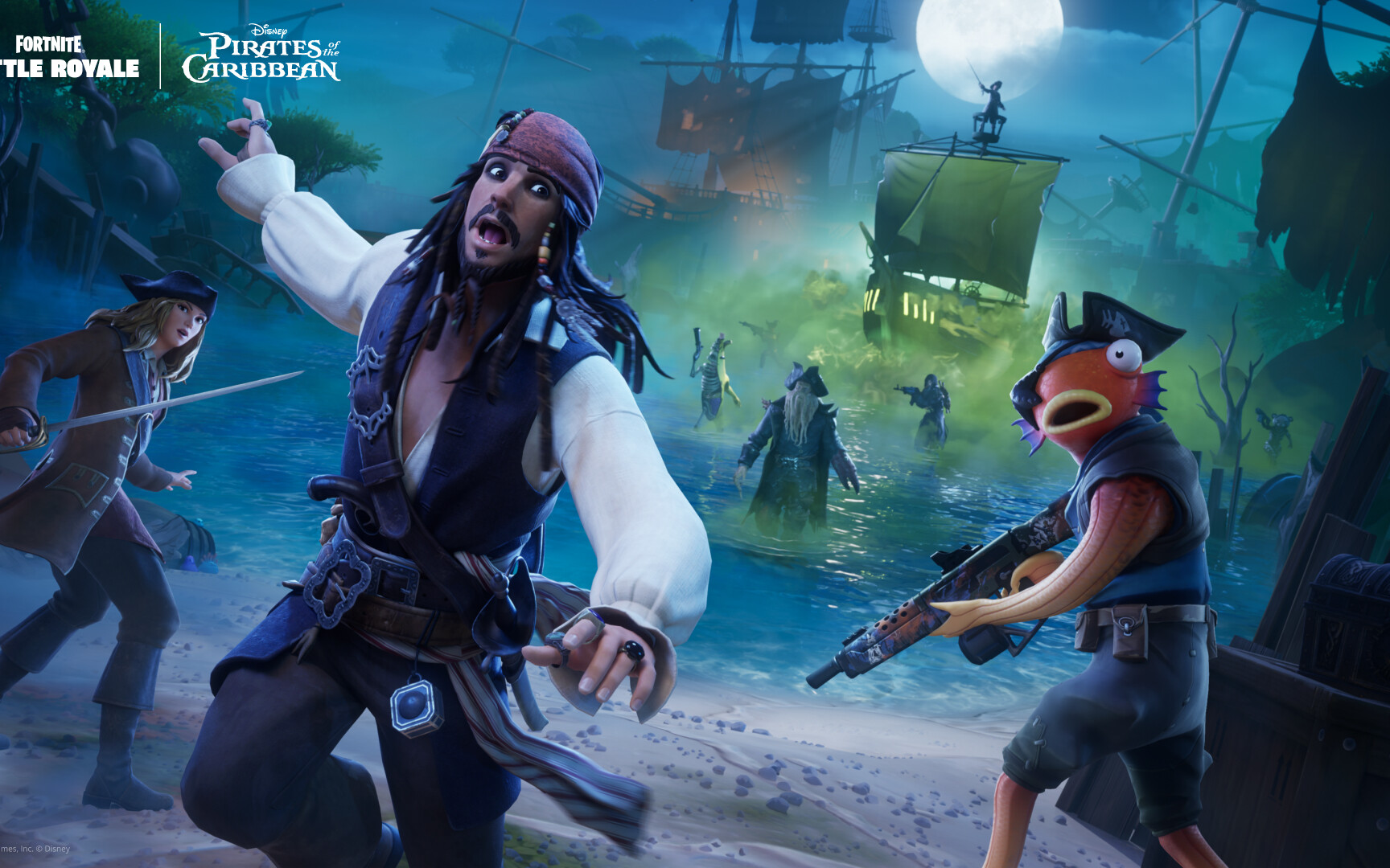 Fortnite ha sido maldecido.  Jack Sparrow y Piratas del Caribe se han unido al juego