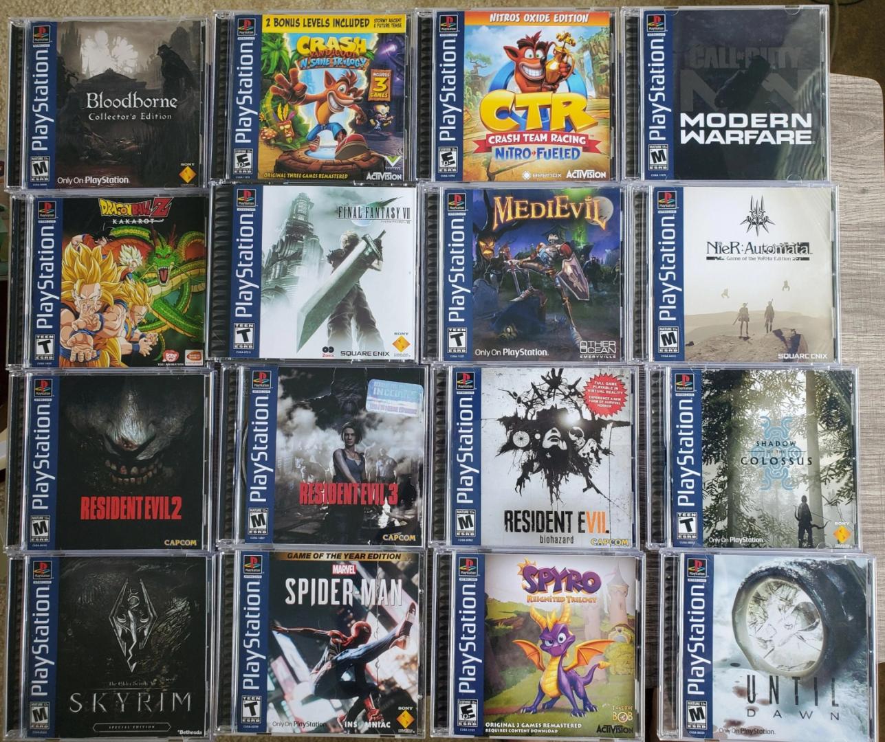PS4 ze świetnymi pudełkami do gier inspirowanymi pierwszym PlayStation