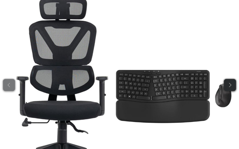 Ciekawy zestaw - fotel biurowy SMO-750 z siatki mesh + klawiatura i mysz ergonomiczna za 479 zł (rabat 270 zł)