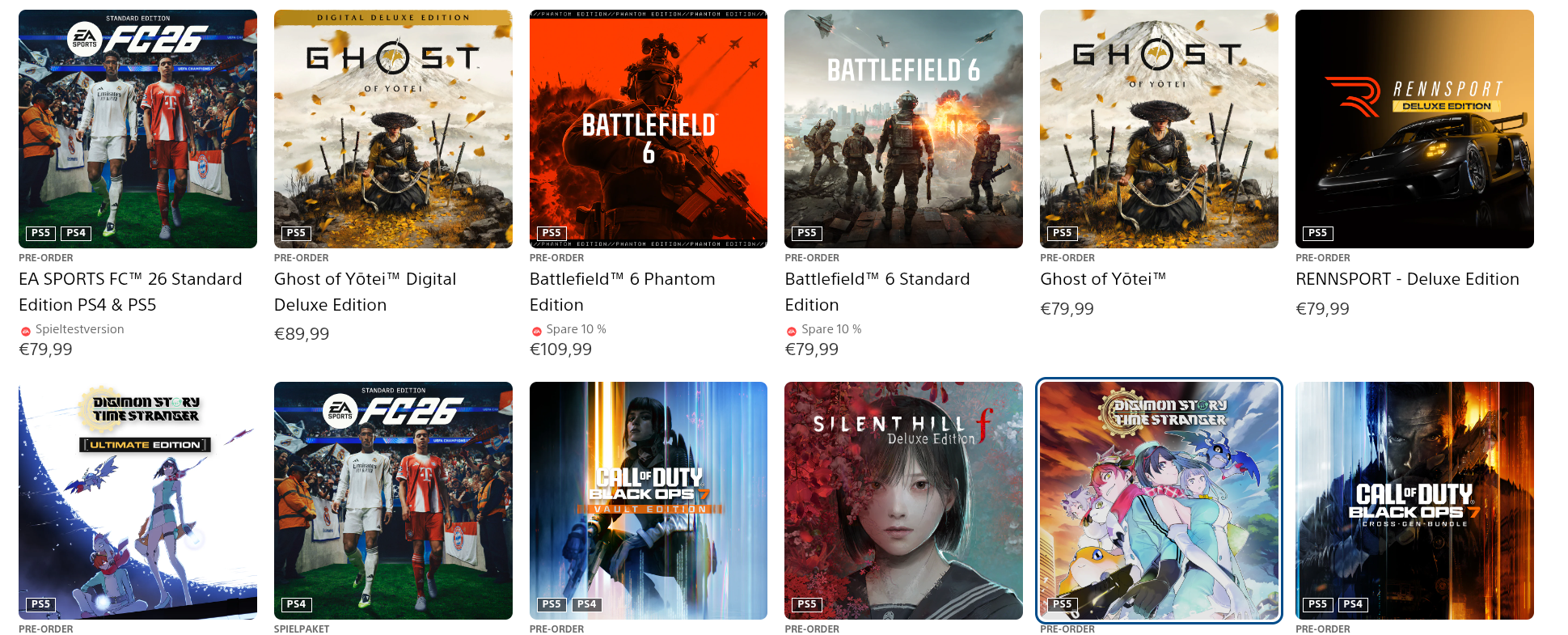 Ghost of Yotei PS Store Niemcy wrzesień 2025