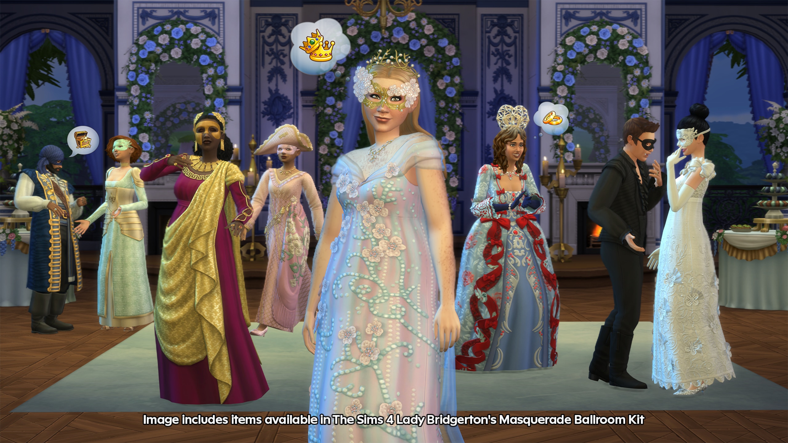 The Sims 4 - zestaw modowy Bal Maskowy Lady Bridgerton oraz Sali Balowej Lady Bridgerton #2