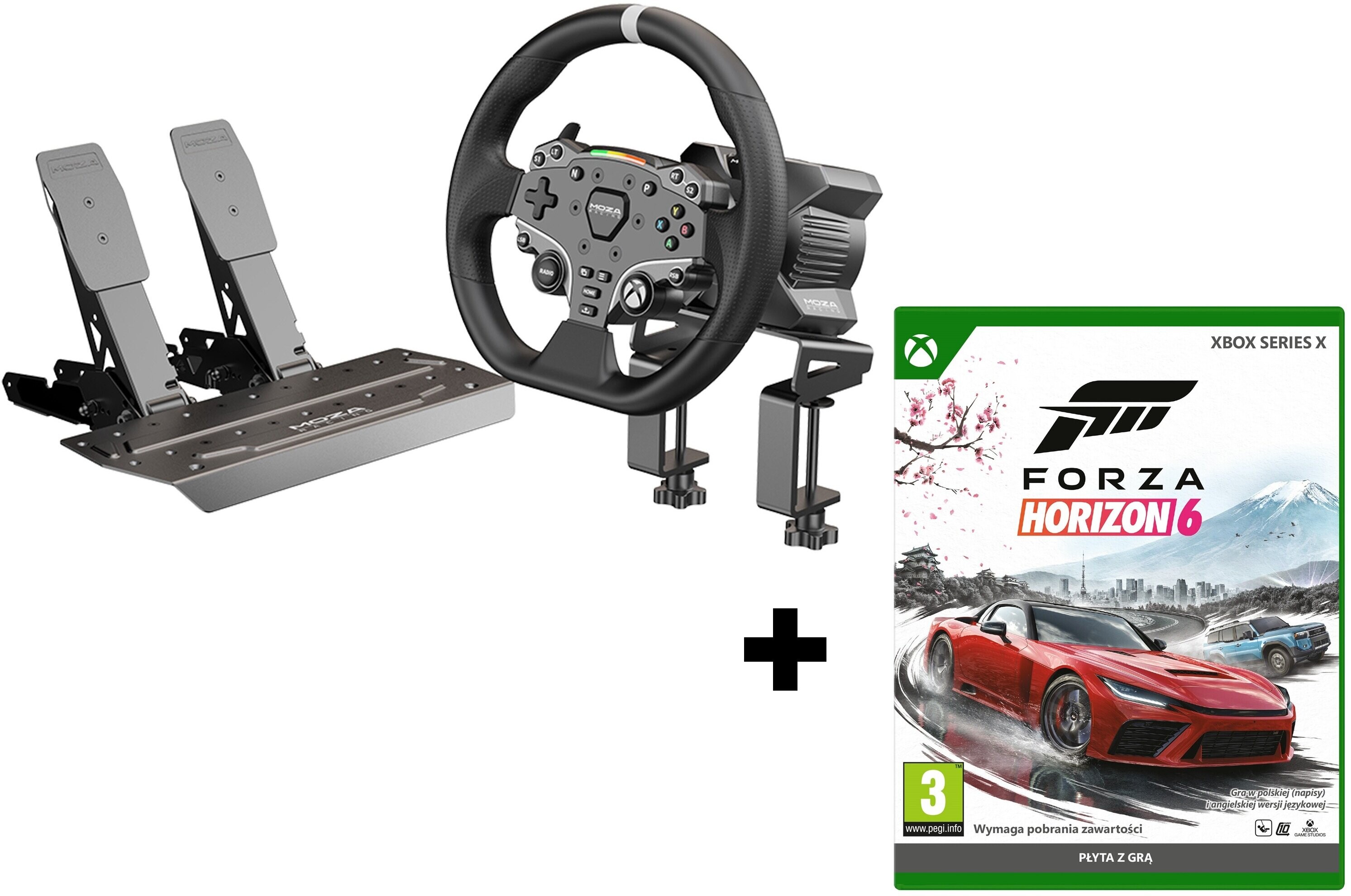 Idealny zestaw na start - kierownica MOZA na Xbox i PC + Forza Horizon 6 za 1349 zł