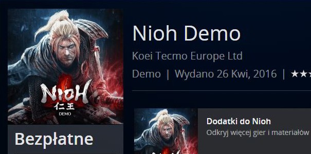 Demo Ni-oh już dostępne w europejskim PS Store