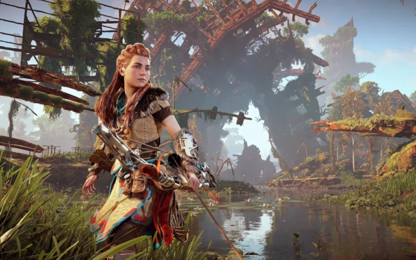 Horizon Zero Dawn Remastered - Aloy na tle wysokiej trawy