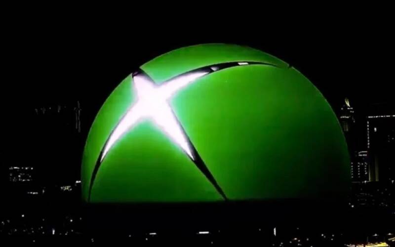Xbox ze znakomitą reklamą na The Sphere. Firma wykorzystała „wizytówkę ...