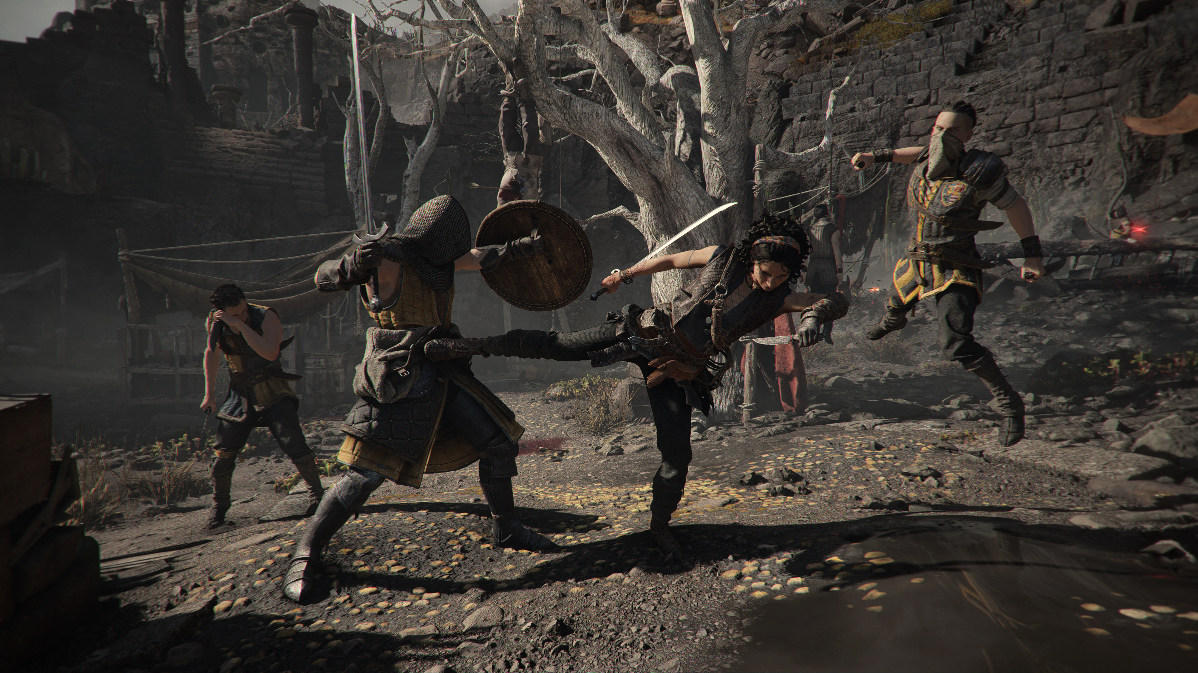 Resonance: A Plague Tale Legacy - Sophia walcz z grupą przeciwników