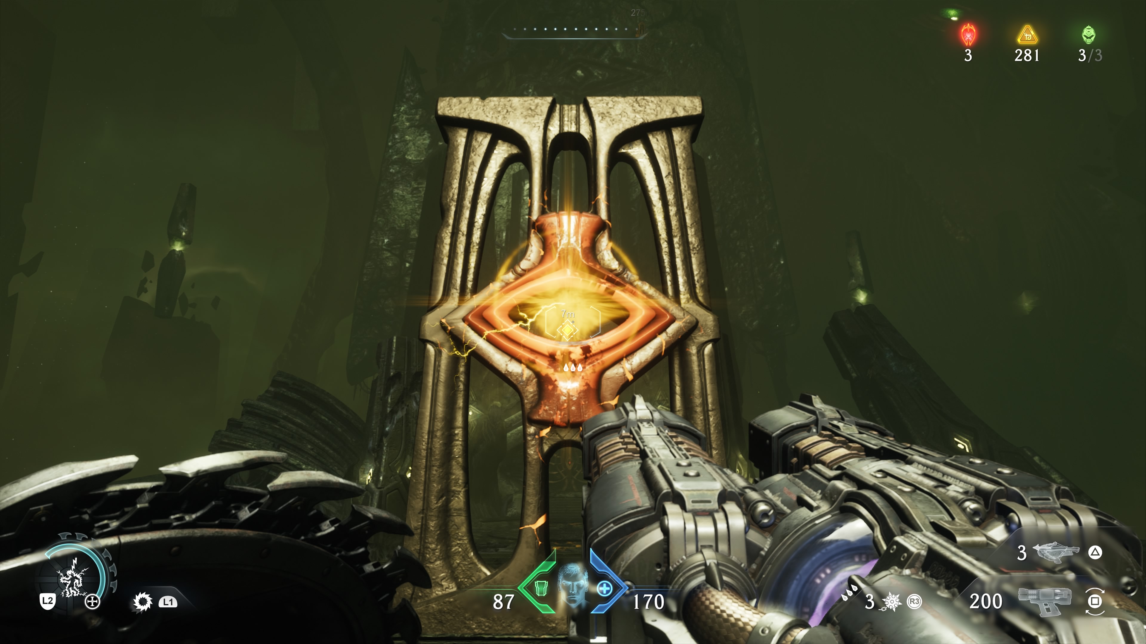 DOOM The Dark Ages - Rozdział 15: Miasto Ry'uul, oczy, rzuty tarczą, maczuga