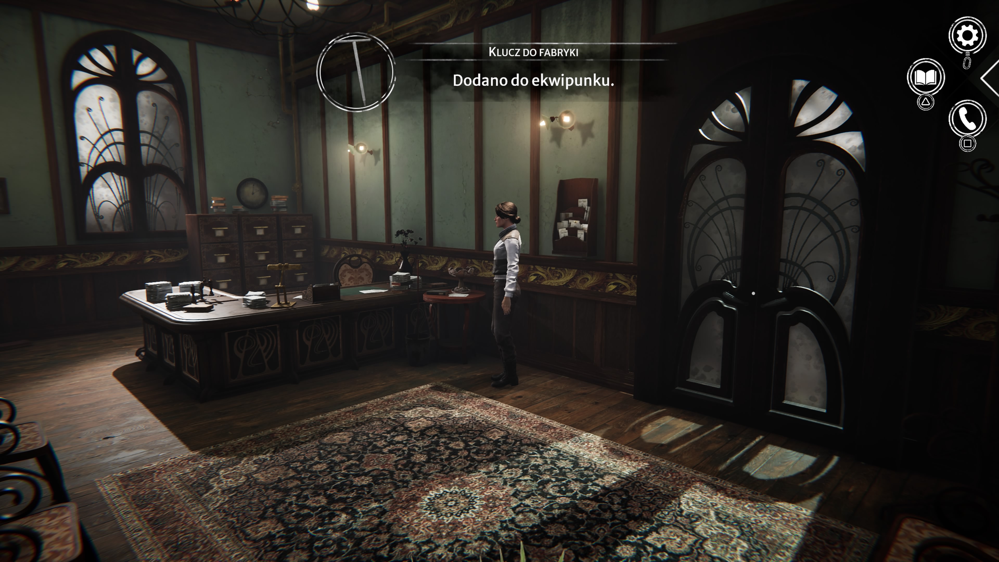 Syberia Remastered - Witamy w Valadilene recepcja, notariusz Alfolter, cmentarz, ksiądz, zębatki, wieża, karta