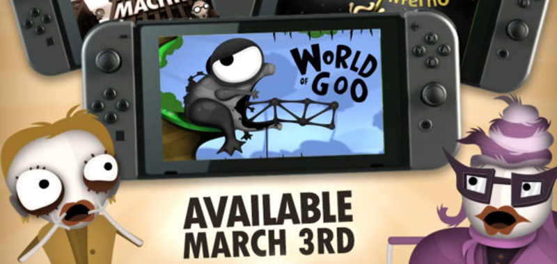 Nintendo Switch. World of Goo, Little Inferno, Human Resource Machine na premierę konsoli