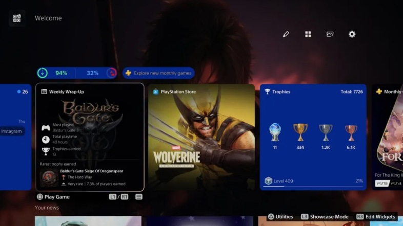 PS5 z nową funkcją Weekly Wrap Up