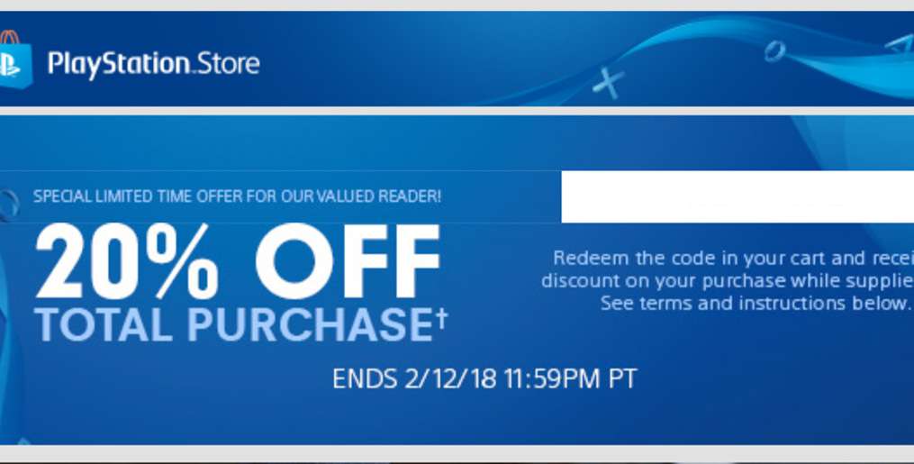 20% zniżki na zakupy w amerykańskim PS Store