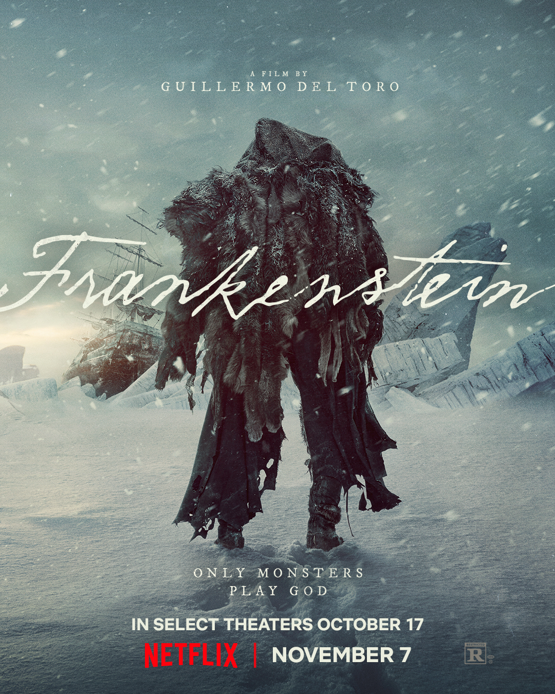 Frankenstein biały plakat