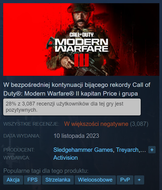 Call of Duty: Modern Warfare 3 - oceny - recenzje #2