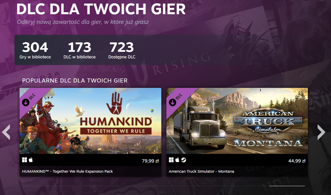 Steam DLC dla twoich gier